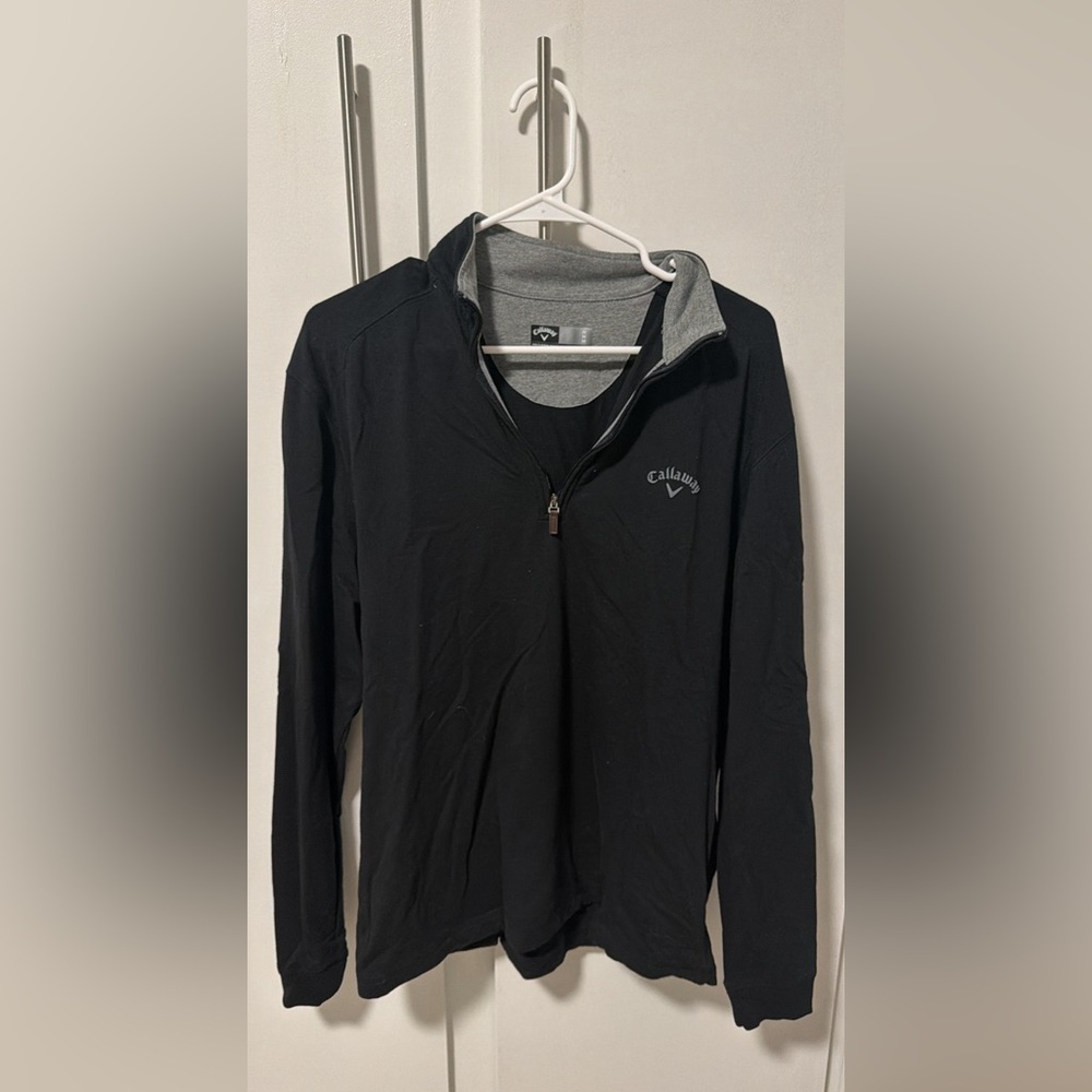 Callaway Black and Gray Zip Pullover